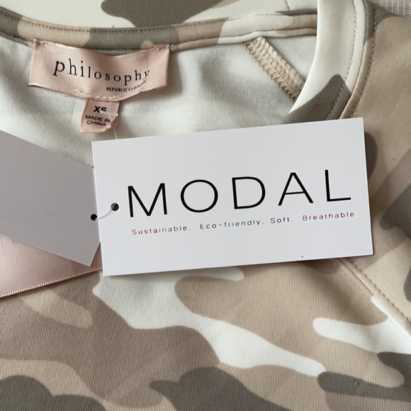 Camo Sweatshirt Short Sleeve XS NWT Sand Gray White - Picture 7 of 9